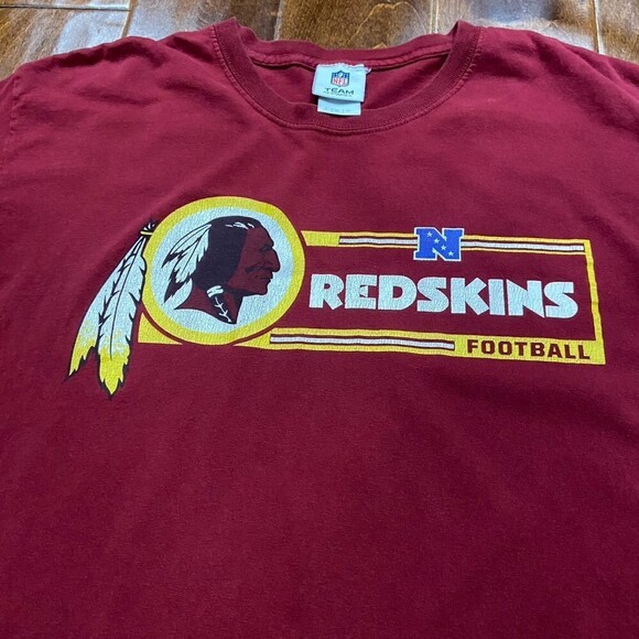 NFL Washington Redskins Football OOP Maroon Gold T-Shirt Men's Size Large - Picture 2 of 9